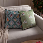 Christmas Dog Friends Printed Velvet Cushion - WowCornwall