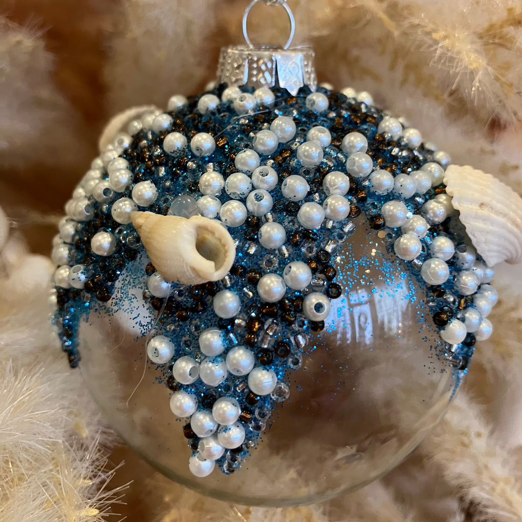 Blue Bead Sea Bauble Decoration