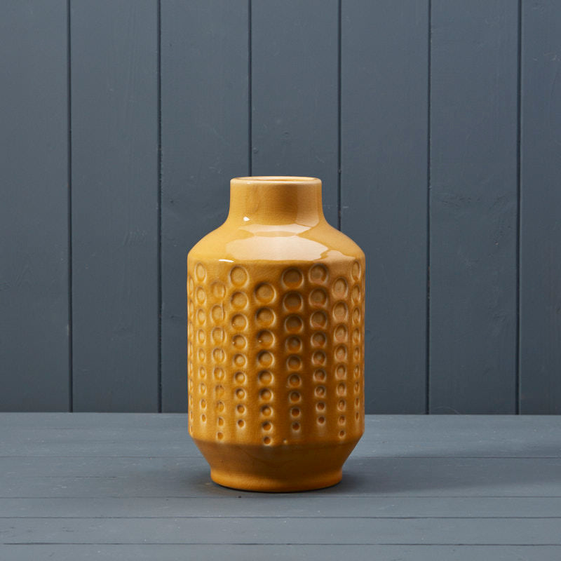 Yellow Ceramic Vase (25cm)