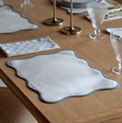 Scallop Edge Placemats Blue Set of 4