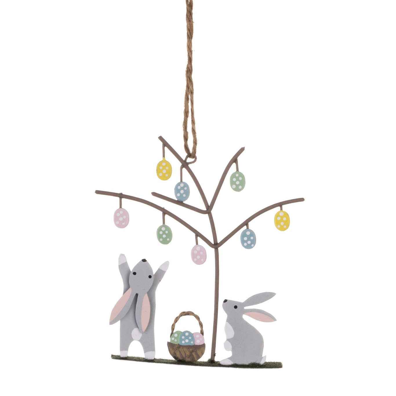 Bunnies with Easter Tree Hanging Decoration – Easter 2026
