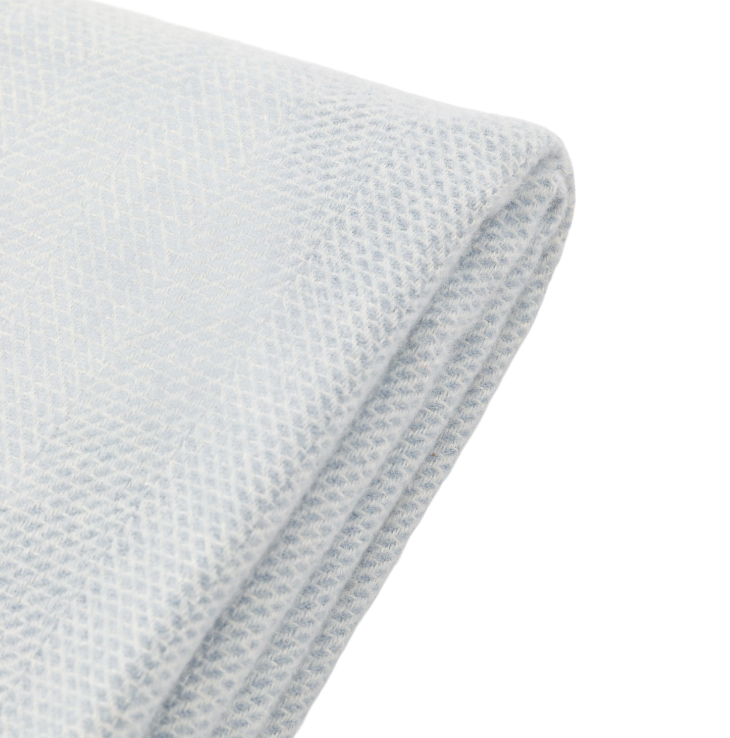 Cassis Herringbone Throw Blue