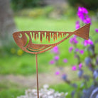 Fish 7 sculpture with stake - WowCornwall