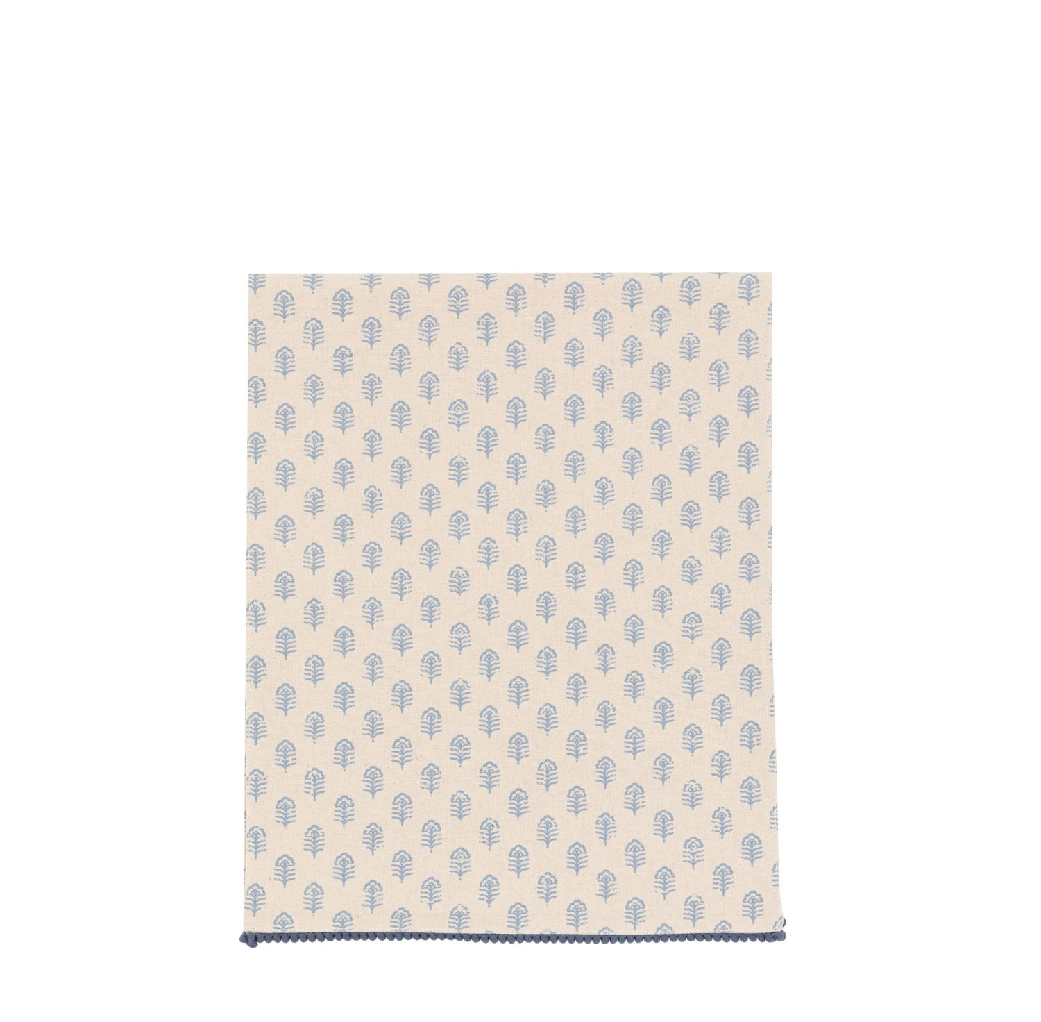 Fleur Floral Stamp Table Runner Blue
