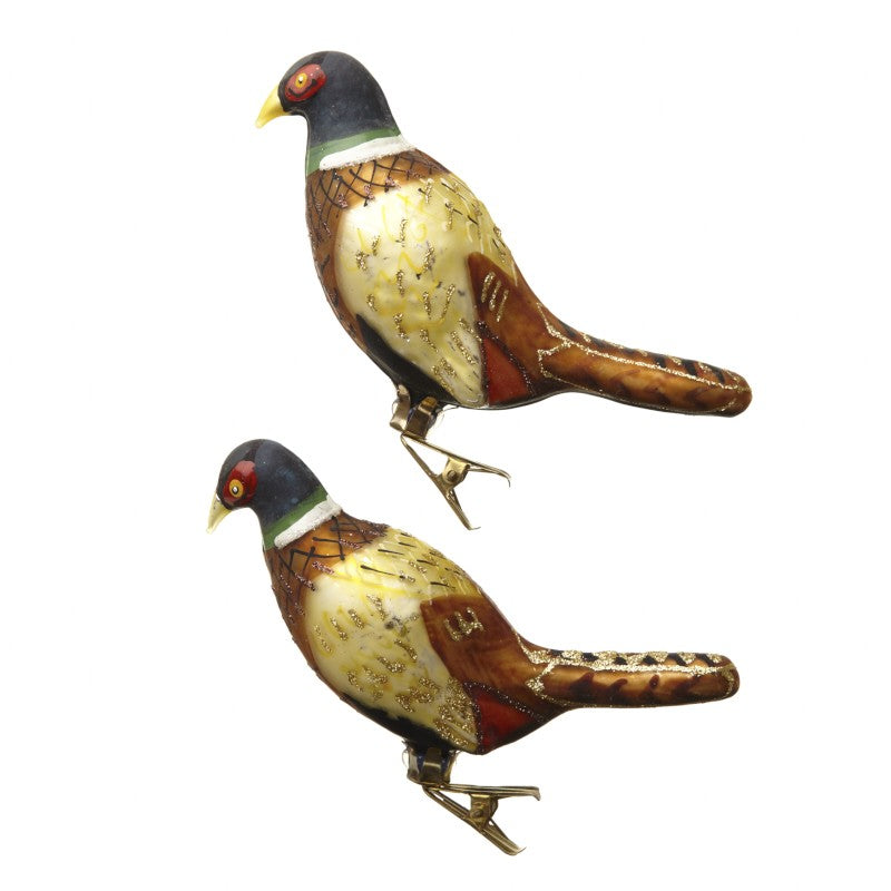 Glass Pheasant Clip Set - WowCornwall