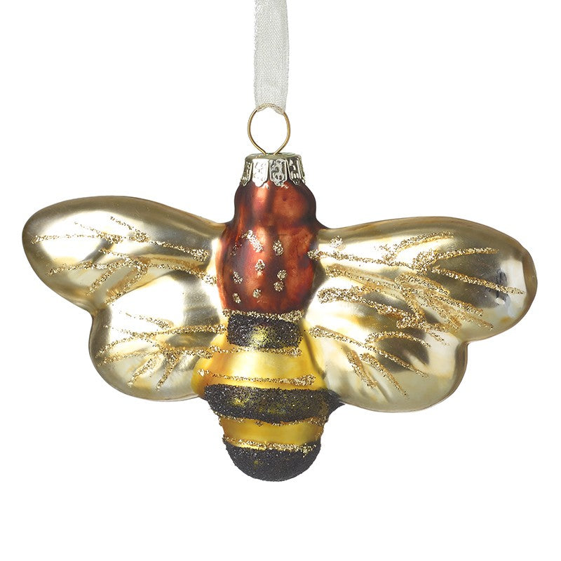 Coloured Glass Bee Ornament - WowCornwall