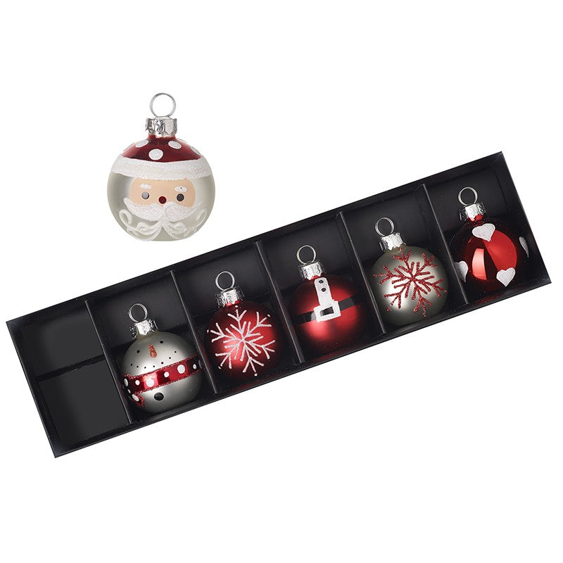 Red & White Bauble Set - WowCornwall