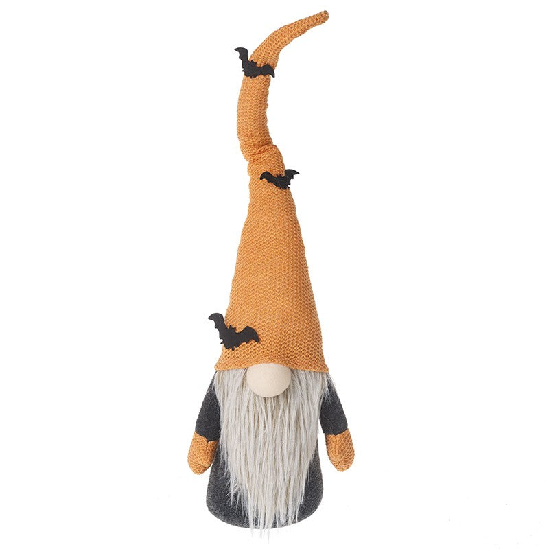 Tall Halloween Gonk with Orange Hat and Bats - WowCornwall