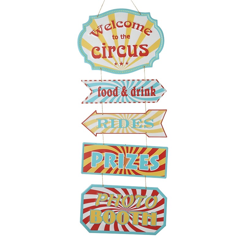 Welcome To The Circus Metal Plaque - WowCornwall