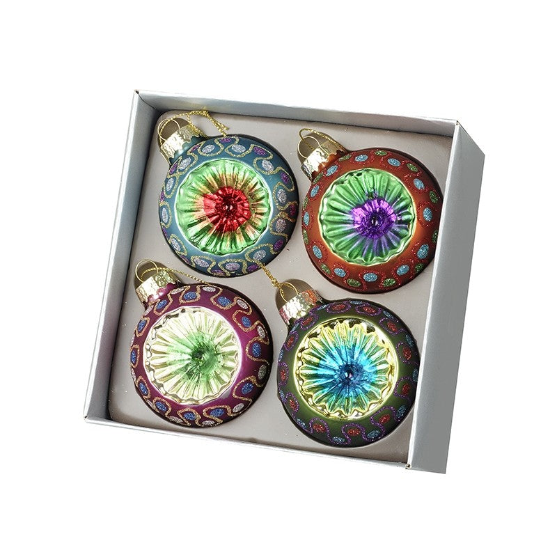 Set of 4 Colourful Traditional Baubles - WowCornwall