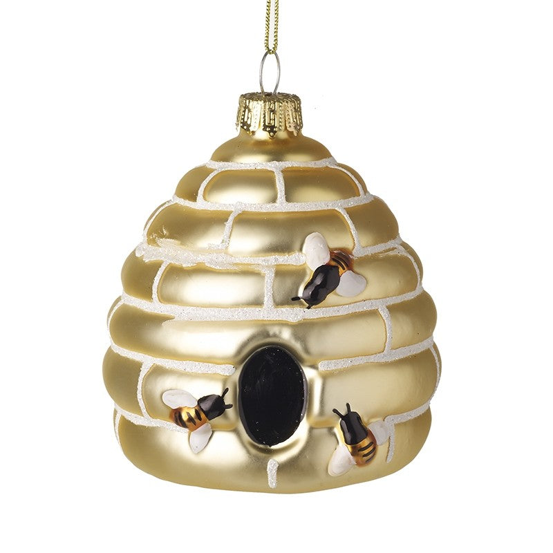 Hanging Glass Beehive Ornament - WowCornwall