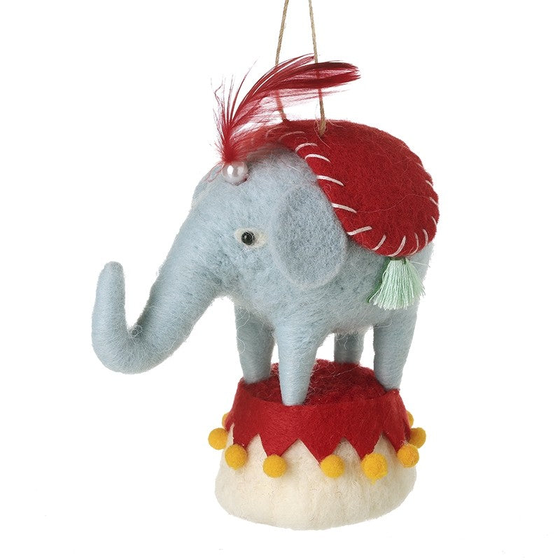 Felt Hanging Circus Elephant - WowCornwall