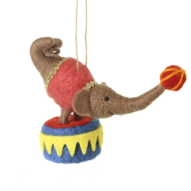 Felt Circus Elephant Decoration - WowCornwall