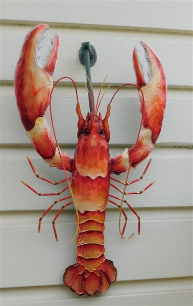 Orange Lobster Wall Art Large - WowCornwall