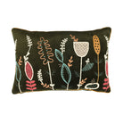 Prairie Velvet Embroidered Cushion Moss - WowCornwall