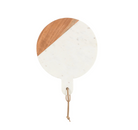 Novi Round Cheese Board White Marble