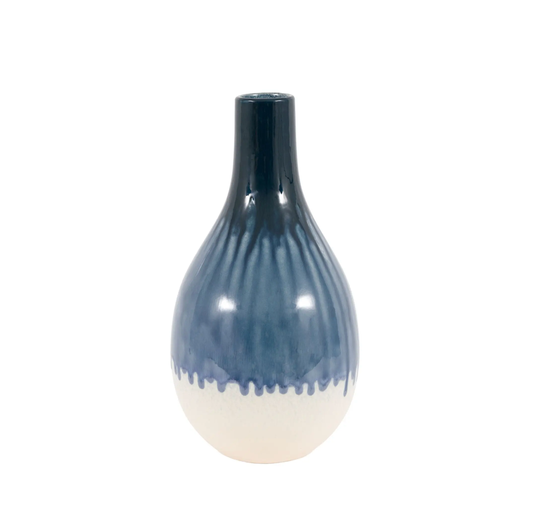 Orro Blue Organic Fade Ceramic Vase