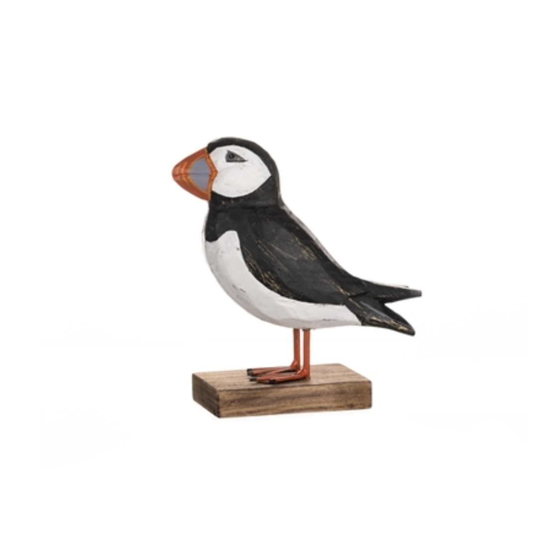 Puffin on Square Block Ornament