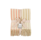 Lille Jacquard Stripe Throw Rust & Sage