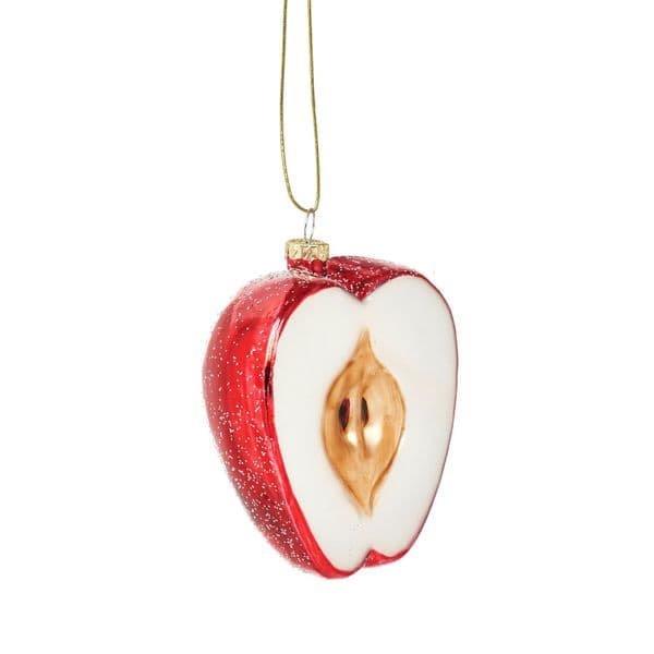 Half Shaped Apple Bauble - WowCornwall