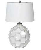 White Petal Effect Table Lamp with Shade