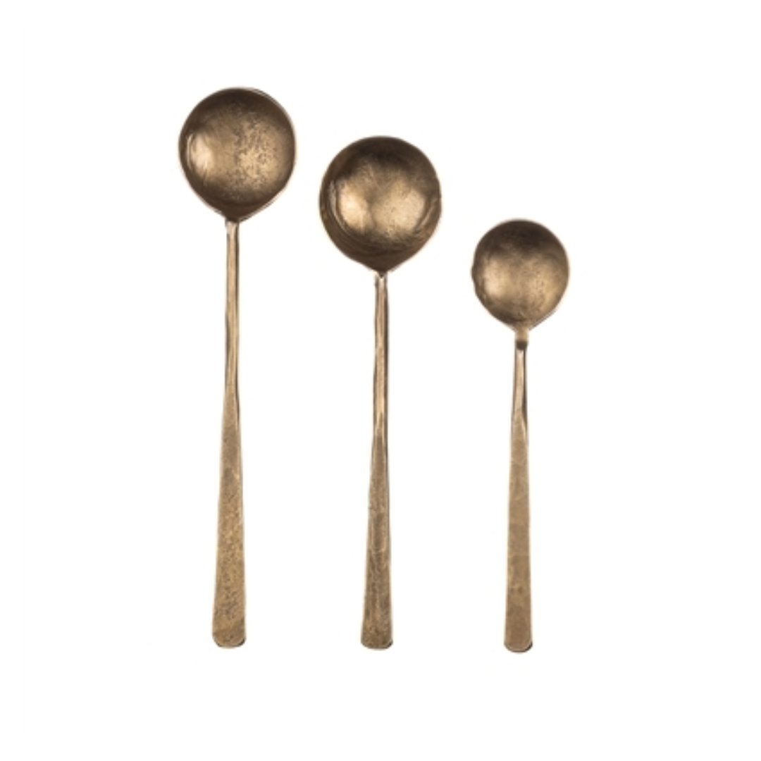 Set of 3 Forged Antique Finished Spoons