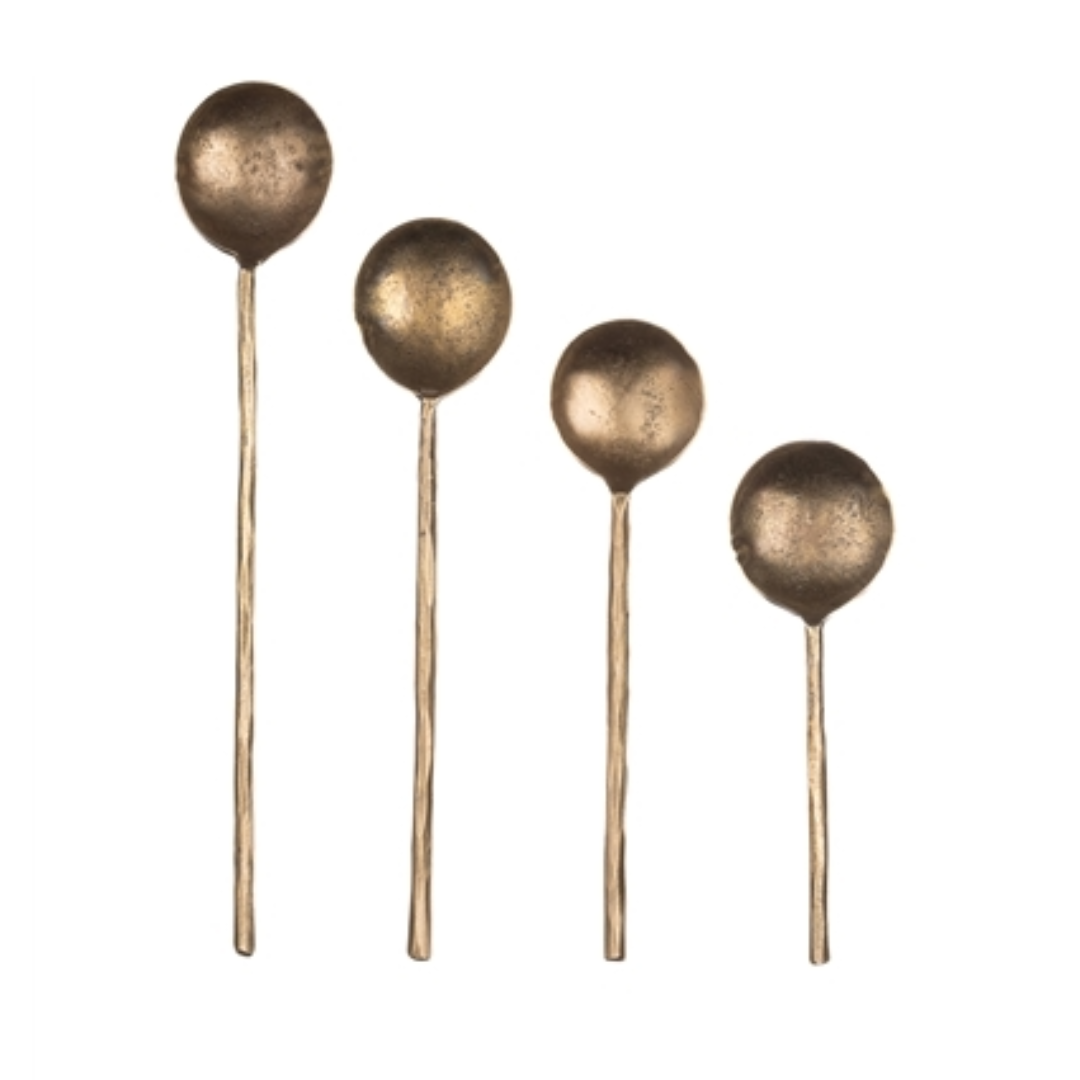 Set of 4 Forged Antique Finished Spoons