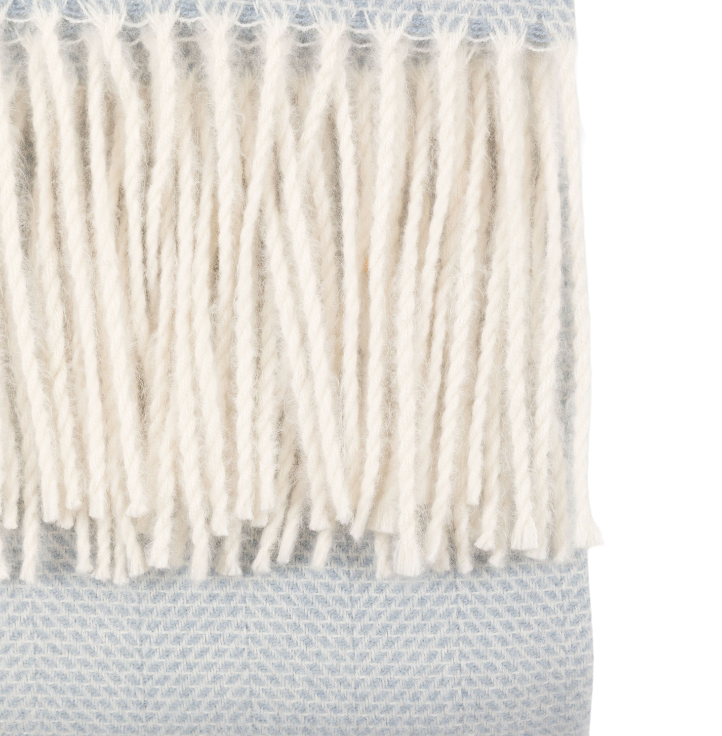 Cassis Herringbone Throw Blue